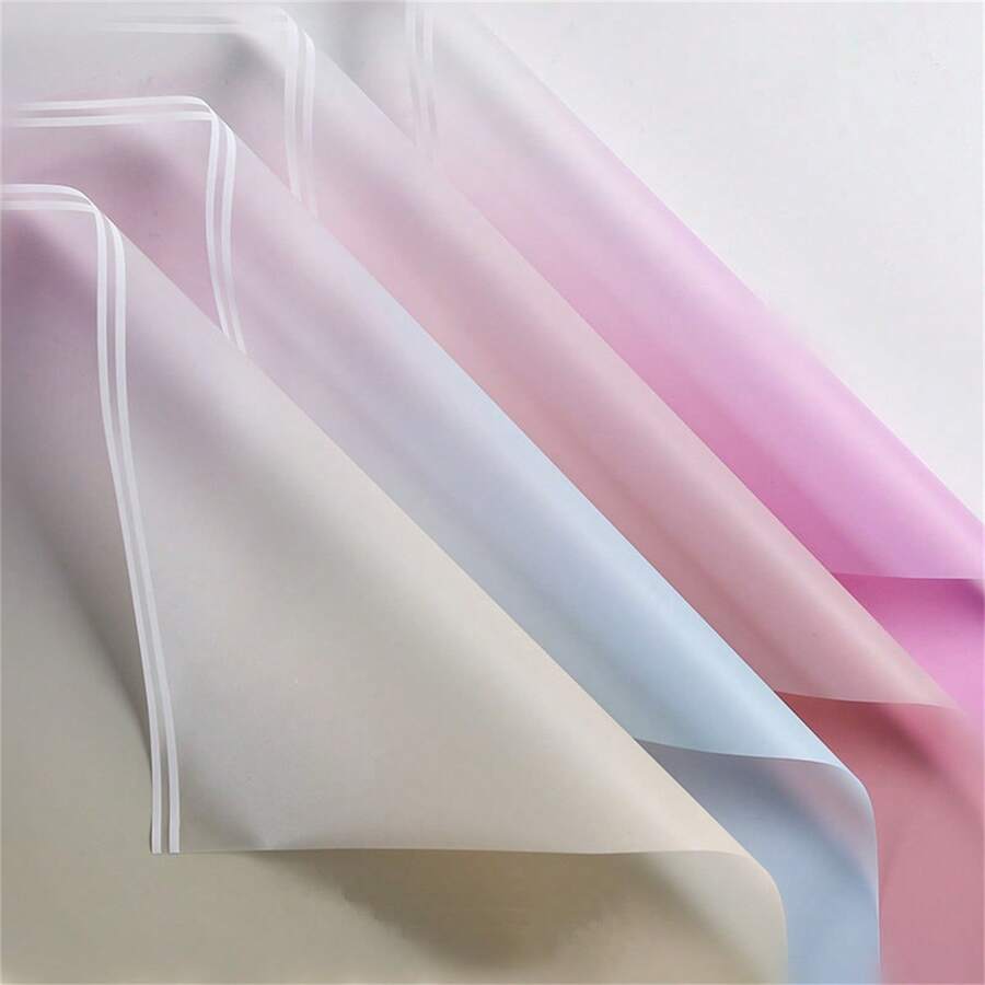 10pcs/20pcs Gradient Korean Wrapping Paper For Flower Shop Bouquet Flower Arrangement Matte Paper Fresh Flower Packaging Paper - 10pcs - View 1