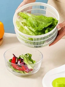 1pc, Vegetables Dryer, Salad Spinner, Fruits Basket, Vegetables Washer Dryer, Fruit Drainer, Lettuce Spinner, Colander Basket, Drying Machine, Useful Kitchen Tools, Kitchen Stuff, Restaurant Kitchen Gadgets