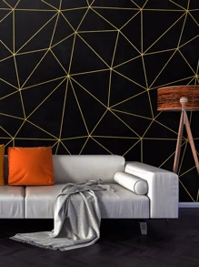 Geométrico Preto Dourado
