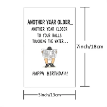 1PC Funny Birthday Cards For Men, Humorous And Loyal Friend Cards For Brothers, Birthday Greeting Cards For Male Friends, Humorous And Funny Cards For Him - White - View 4