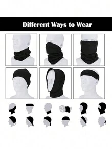 1件装十字印花夏季男士面罩颈套围巾面罩拉法帽钓鱼骑行跑步面罩防风头巾。 - 彩色 - 查看 3