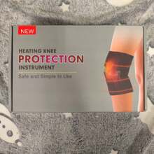 Heated Knee Massager, Heated Knee Pad Heated Massage Knee Pad Physiotherapy Massager Heating For Knee Injuries Cramps Recovery - 黑色 - 查看 1