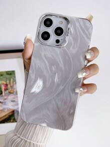 New Silver Plated Fox Tail Pattern Acrylic 2-In-1 Phone Case (Featuring Fox Tail Design Element, Sparkling Silver Color) - Silver - View 6
