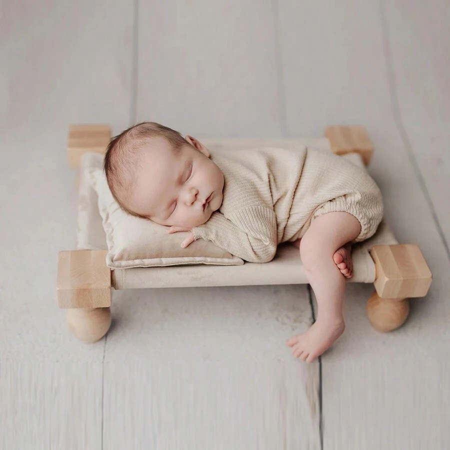 Newborn Photography Prop Miniature Bed For Baby Photo Studio, Baby Doll