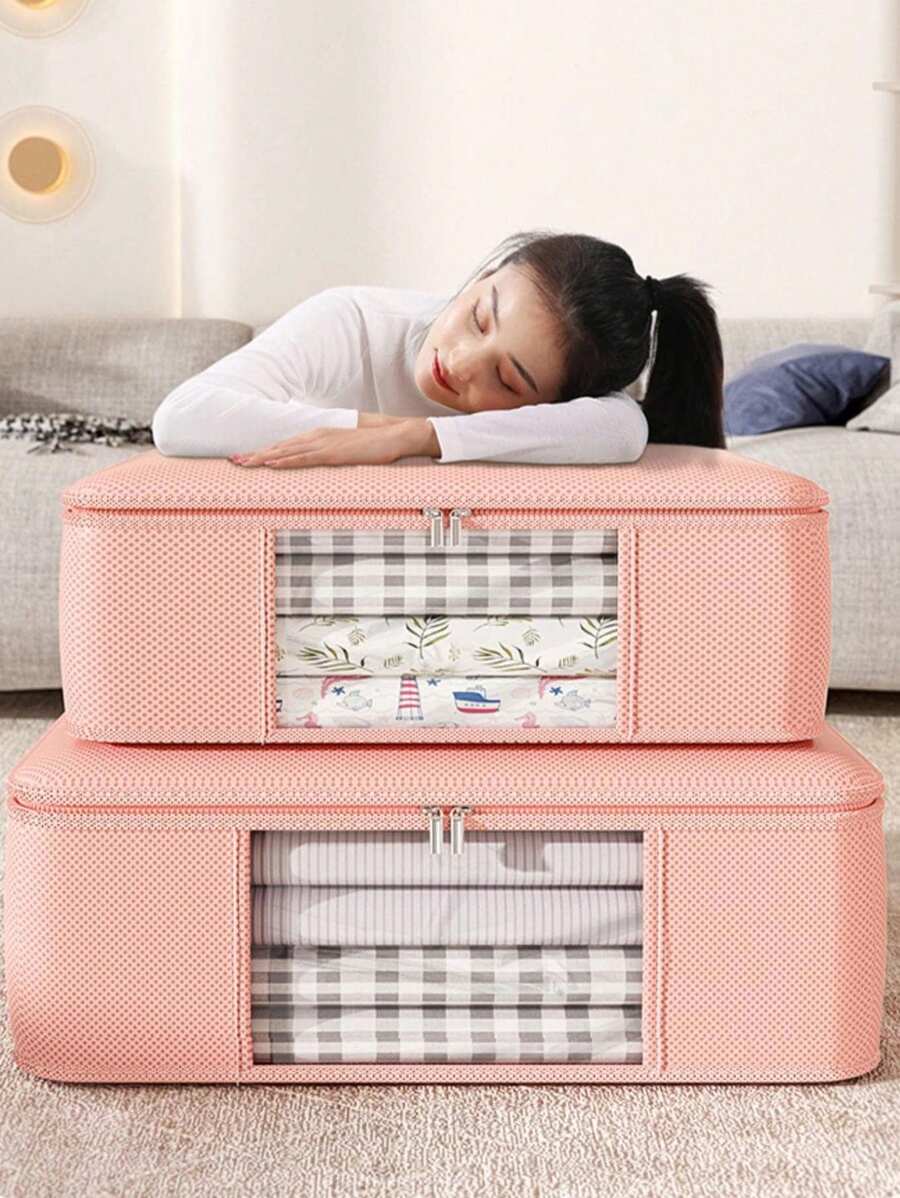 1pc Pink Morandi Quilt Storage Bag, Moving Clothes Organizer Packing Bag, Travel Duffel Bag, Household Load Clothes, Dormitory Quilt Storage Bags Decorations Decor Festival Decor Room Decor Home Decor Decor Bedroom Decorbedroom,Organizer,Organiser,Home Storage,White T Shirt Women,Black Pants Women,Ladies Winter Clothes,Dress,Winter Clothes For Ladies,Elegant Woman Dresses,White Shirt For Ladies,Long Sleeve,White Jumpsuit For Women,Spring Dresses For Women,Spring Outfits For Women,Spring,Spring Clothes,Minimalist,Summer Tops