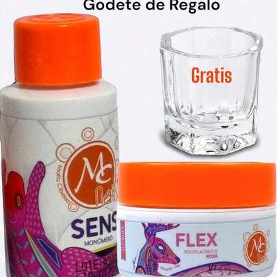 PACK Polvos Acrilicos 1/2 oz + Monomero 1oz McNAILS Aplicacion de uñas Acrilicas