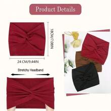 1 件女士超宽瑜伽弹力跑步吸汗头带头带健身发带 - 彩色 - 查看 3