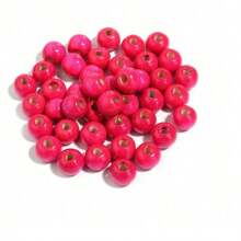 100pcs/Pack 10mm Colorful Wooden Beads, Large Hole Beads For DIY Bracelet/Necklace Making, Wood Beads - Multi Color Beads - View 7