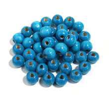 100pcs/Pack 10mm Colorful Wooden Beads, Large Hole Beads For DIY Bracelet/Necklace Making, Wood Beads - Multi Color Beads - View 4