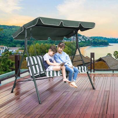 Telhado solar para balanço de Hollywood, teto de substituição Universal, tampa do telhado de retirada Erastz, proteção de água e proteção contra a água e proteção UV, tamanhos (168 x 114 cm, verde)