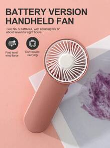 1 Ventilateur portable de poche mini avec un niveau de réglage, alimenté par batterie (le produit ne comprend pas de batterie), Convient pour les bureaux et les bureaux d\"adolescents, avec cordon pour une utilisation en extérieur, Rafraîchissant en été