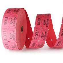 1000pcs 2x2 Inch Double Roll Raffle Number Raffle Tickets For Carnival Concert Admission Fundraising Auction  Office Party Class Awards 1000 Pairs Per Roll - Red - View 5