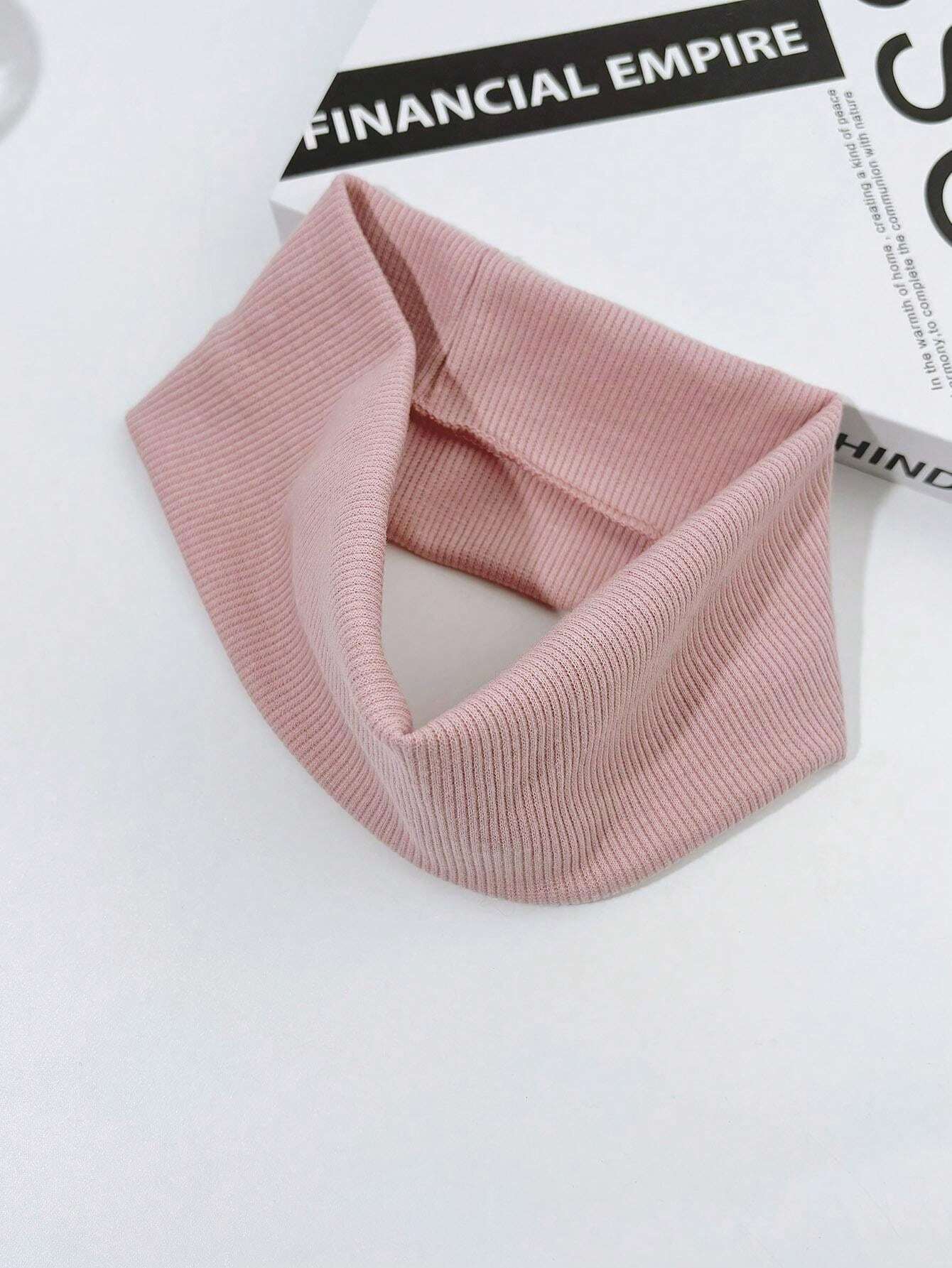 1pc Diadema de punto elástica simple para mujeres, con doble capa que