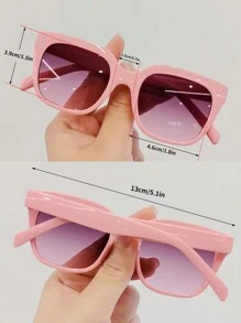 1 Pair Of Stylish Square Frame Eyeglasses For Children Aged 3-14