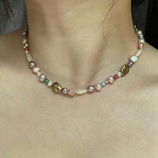 1pc Simple And Luxurious Faux Pearl Necklace Is Suitable For Women Daily Wear