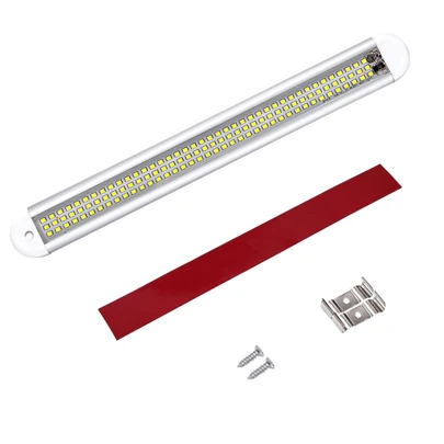 12V 4.5W 120 LED 34.5cm(L)X3cm(W)X3.5cm(H) Car Interior Strip Light Bar Light For Car Van Caravan Boat Home Bus With ON/OFF Switch Easy To Install