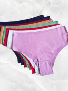 Kit 8 Calcinhas Cintura Alta Sem Costura Não Marca - Cos Mamut