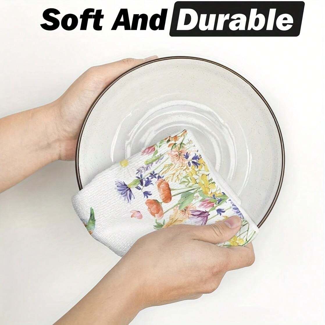 Set 2 Asciugamani Cucina Con Stampa Cavallo - 45x72 Cm Poliestere Assorbente - Foto 4