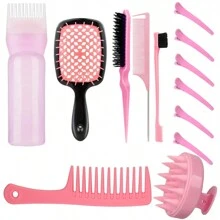 Bộ Lược Tạo Kiểu Tóc, Bộ Lược Massage Phù Hợp Với Mọi Loại Tóc - Nhiều màu - Xem 3