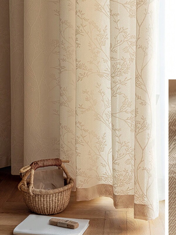 1pc High-End Sheer Voile Curtain For Living Room, Bedroom, Bay Window