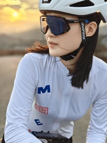 女士單車運動衫自行車襯衫長袖女士自行車服裝 MTB 單車外套 - 白色 - 白色 - 查看 4