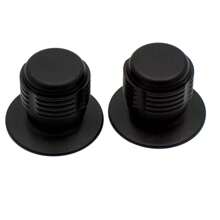 Manerales Para Regadera Redondos Negro Mate Estandar 2 Pz - Negro - Ver 1