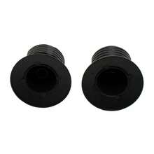 Manerales Para Regadera Redondos Negro Mate Estandar 2 Pz - Negro - Ver 2