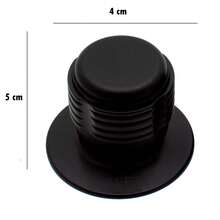 Manerales Para Regadera Redondos Negro Mate Estandar 2 Pz - Negro - Ver 4