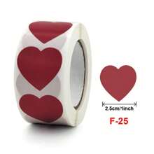 500入組紅色心形貼紙「情人節愛心形狀標籤、母親節心形膠粘貼紙，適用於信封、婚禮、剪貼簿、禮物、獎品（紅色）婚禮派對禮品袋