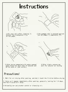 1 pièce Autocollant temporaire de tatouage avec un petit tigre et des designs de caractères chinois, résistant à l'eau, unisexe, améliore des lignes désordonnées de vase de bouquet et de libellules