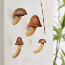 1入組磁性木製蘑菇冰箱磁鐵、冷藏庫磁鐵裝飾、裝飾性冰箱磁鐵飾品、白板上的磁鐵裝飾品 - 彩色 - 查看 2