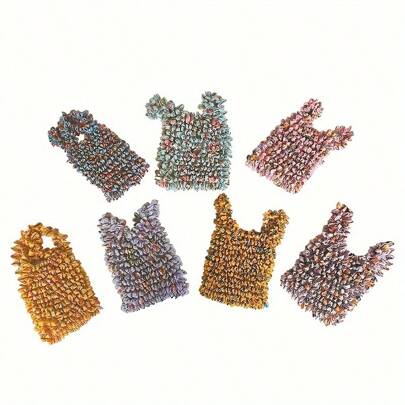 1 件花朵图案魔术弹力手提袋、伸缩购物手提袋、可重复使用的杂货袋、魔术弹力购物收缩储物袋、迷你可洗布袋、伸缩水果袋、女士礼物、旅行、厨房收纳和储物袋、