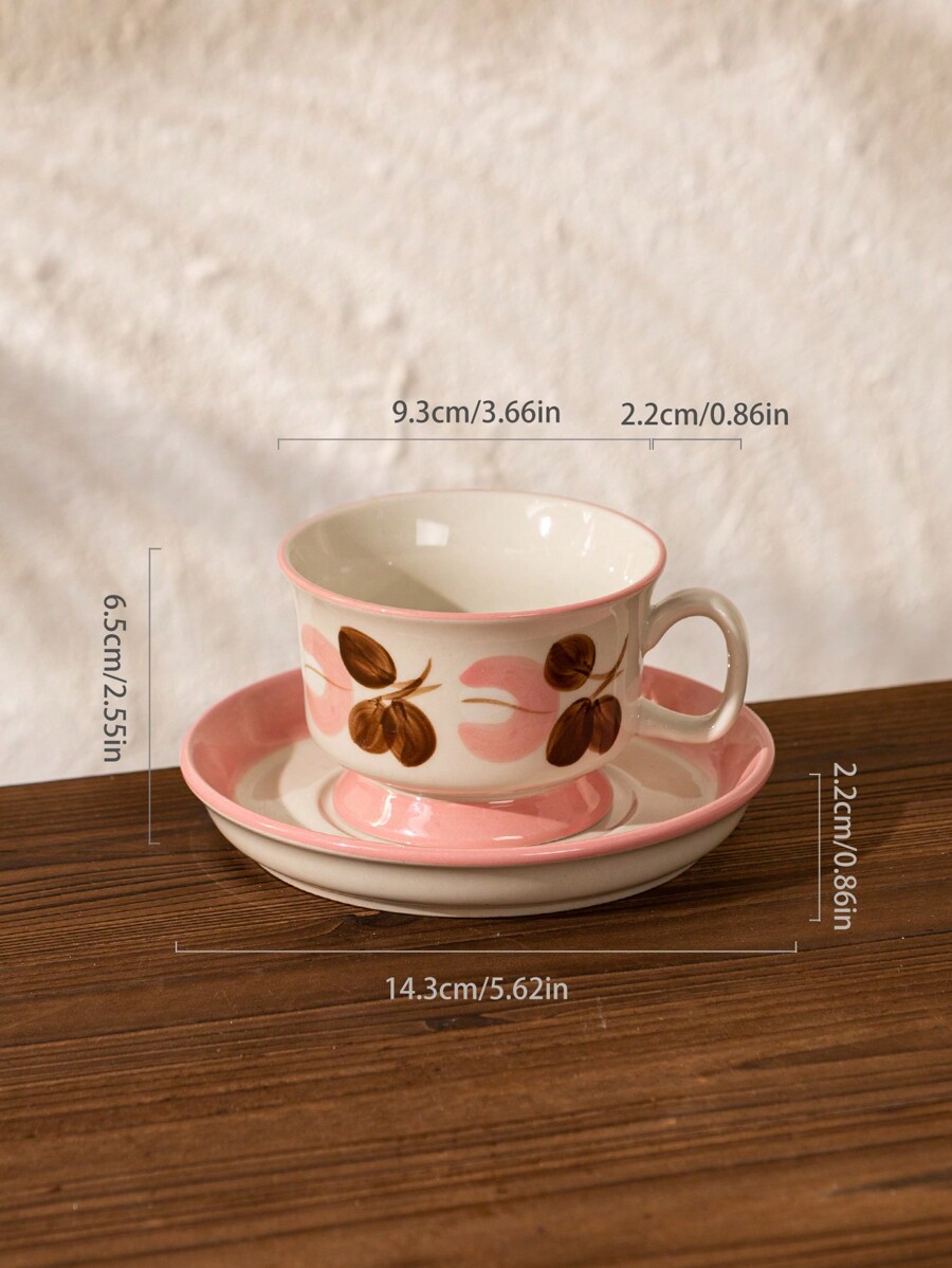 1pc 150ml Medieval Style HandPainted Coffee Cups And Saucers Niche Home Use Afternoon Tea Cups