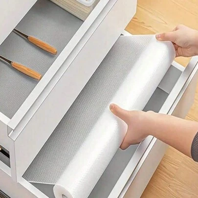1 Cuộn Ngăn Kéo Và Tấm Lót Kệ Tủ Bếp Eva, Thảm Trải Bàn Tủ Lạnh Chống Trơn Trượt & Chống Thấm Nước