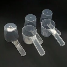 2pcs Plastic Measuring Spoon 100ml With Scale Pet Feeding Scoop - Clear - View 5