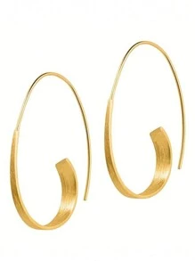 Personalized Round Spiral Geometric Hoop Earrings For Women Girls Vintage Style Alloy Jewelry Personalized Earrings