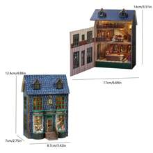 Magical Shop DIY Doll House Model Building Kit 3D Puzzle Toy Miniature With Furniture, Home Creative Room Bedroom Decorations, Wooden Handcraft Easter Birthday Gift Room Decoration