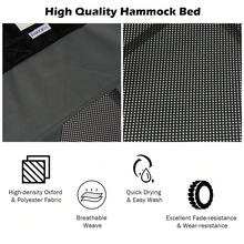 Portable Folding Hammock With Hammock Stand - Grey - View 4