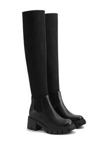 Botas hasta la rodilla - Negro - Ver 1