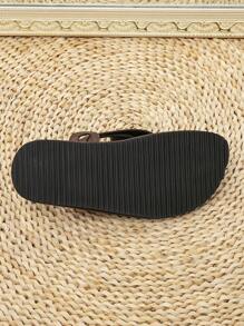 Men Flat Comfortable Slippers  Embroidery Thread Bloom Arabian Slippers Sandals - Coffee Brown - View 6