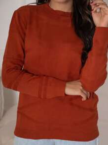 Plus Size Sweaters - Rỉ Nâu - Xem 4
