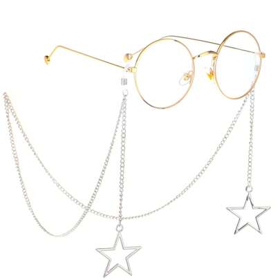 1pc Big Star Pendant Glasses Chain Unisex