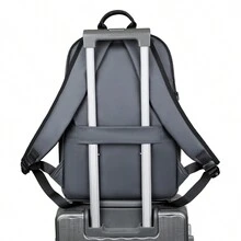Balo Thời Trang Chất Liệu PU Nhẹ Cho Nữ, Thích Hợp Đi Du Lịch Và Du Lịch, Có Thể Đựng Laptop 15 Inch, Cũng Thích Hợp Cho Nam Đi Làm Và Mua Sắm. - màu đen - Xem 10
