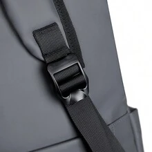 Balo Thời Trang Chất Liệu PU Nhẹ Cho Nữ, Thích Hợp Đi Du Lịch Và Du Lịch, Có Thể Đựng Laptop 15 Inch, Cũng Thích Hợp Cho Nam Đi Làm Và Mua Sắm. - màu đen - Xem 7