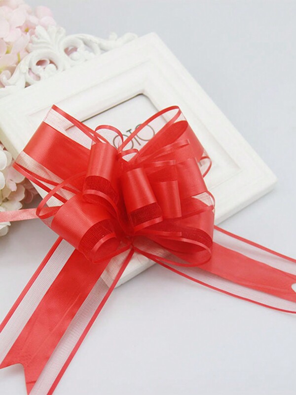 Paquete de 10 decoraciones de lazo y cinta para festivales, celebraciones, regalos, autos de boda, espejos, hilo de nieve, regreso a la escuela, Día de San Valentín