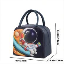 1 件可愛兒童保溫午餐袋附 3d 圖案和手柄 - 藏蓝色 - 查看 6