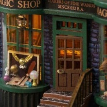 Magical Shop DIY Doll House Model Building Kit 3D Puzzle Toy Miniature With Furniture, Home Creative Room Bedroom Decorations, Wooden Handcraft Easter Birthday Gift Room Decoration