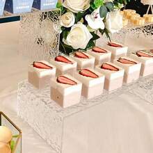 1pc High-End Acrylic Dessert Table Buffet Display Rack Banquet Buffet Table Afternoon Tea Dim Sum Rack Cold Dish Plate - Multicolor - View 2