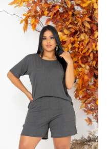 Women Two-Piece Outfits - Dark Grey - View 4