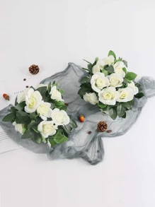 1pc Rose Garland Artificial Rose Vine ,Fake Silk Floral Garland With Greenery Plants Wedding Hanging Flower Vine Garland For Home Office Arch Garden Decoration, Valentine Day, Gift Gifts Birthday Graduation